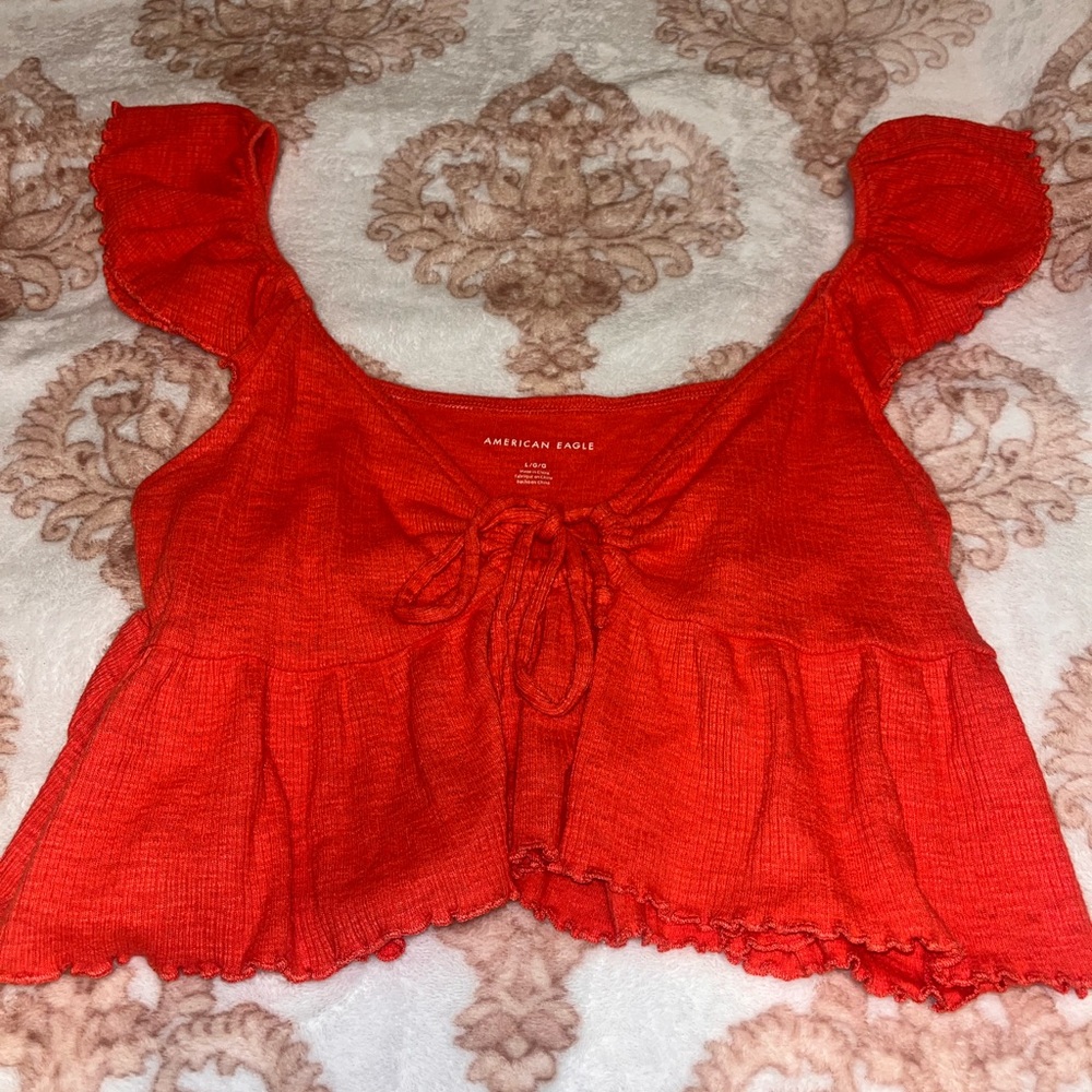 American Eagle Outfitters Burnt Orange Women's Top